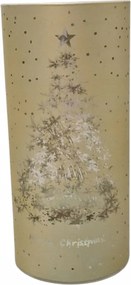 Arany Karácsonyi Lampion Üveg Led 15cm Karácsonyi Dekoráció Elemes