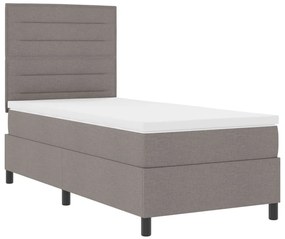 Box Spring Ágy Matraccal Bézs 80x200 cm Szövet