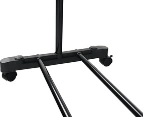 Görgős ruhaálvány, rozsdamentes fém/fekte műanyag, DOLFO NEW