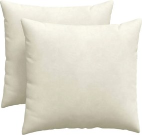 vidaXL Kanapé párnák 2 pcs Krém 45 x 45 cm Bársonyos szövet