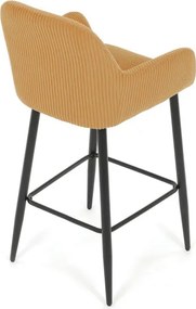 Barová židle, žlutá, látka,AUB-V4009 YEL6