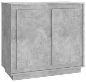 betonszürke szerelt fa tálalószekrény 80 x 34 x 75 cm
