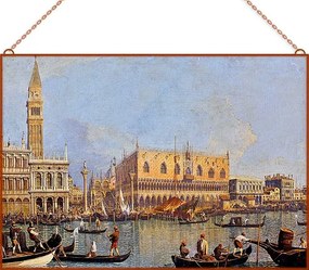 Canaletto - View of the Ducal Palace in Venice üvegkép, falikép