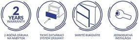 Cersanit Moduo Slim, mosdószekrény 80 cm, fényes szürke, S929-001