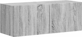 vidaXL TV Fali Szekrény 2 pcs Szürke Sonoma 60 x 31 x 29.5 cm Faanyag