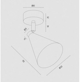 Argon 8279 - Spotlámpa LUCINDA 1xE14/7W/230V fekete/arany