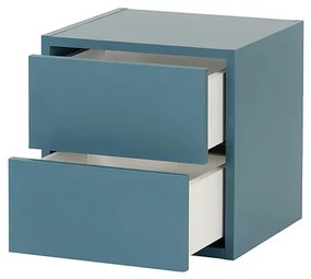 Boxie 2 fiókos fali szekrény 40x40x37 cm petrol kék