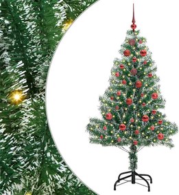 vidaXL Mű karácsonyi fa hóval borítva LED fényekkel 150 LED-del 150 cm