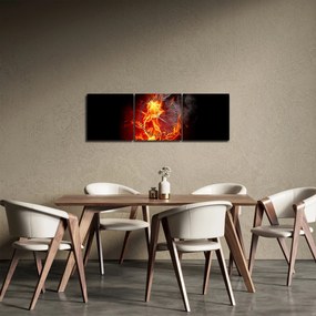 Kép - Rózsák a tűzben (órával) (90x30 cm)