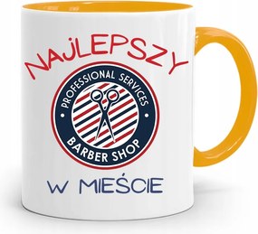 Sárga Fodrász Bögre A Legjobb Barber A Városban fényképes nyomtatással