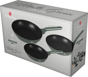 BerlingerHaus 3 részes serpenyő szett Matte Green Collection(BH/8206)