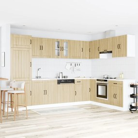 Konyhaszekrény Lucca 2 pcs Barna 80 x 46 x 81.5 cm Faanyag