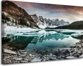 Vászonkép Természet Tó a hegyekben 90x60 cm