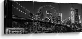 A New York-i Brooklyn-híd képe (órával) (90x30 cm)