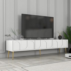 TV szekrény Lyon 43 - Fehér, Arany