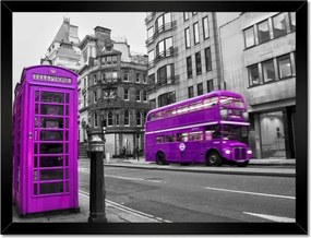 Poszterek keretben 40x30 London busz