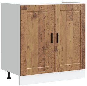Mosogató Alap Cabinet &quot;&quot;Porto&quot;&quot; Mosogatónál Régi Fa 80x46x84,5 cm Mérnöki Fa