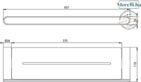 DEANTE-ADR-0511 ROUND KRÓM SZÍNŰ FÜRDŐSZOBAI POLC