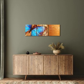 Kép - Kék pillangó (órával) (90x30 cm)