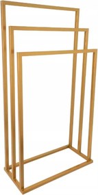 Modern Törölközőtartó Állvány 3 Karos Fém Loft Arany