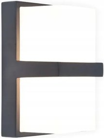 Kültéri fali lámpa téglalap alakú szürke Led meleg szín teraszra IP54 Lutec