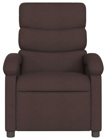 sötétbarna szövet dönthető masszázsfotel