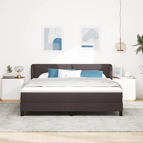 Boxspring Ágy Matrac 180x200 cm Sötétbarna Szövet