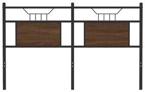 barna tölgy színű szerelt fa és acél fejtámla 137 cm