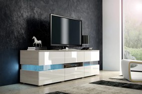 TV asztal Ivey (világos sonoma tölgy + fényes fehér). 780140