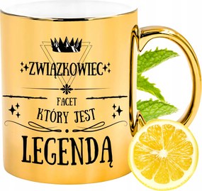 Arany csillogó bögre szakszervezeti ajándék fényképes nyomtatással