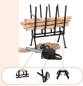 AXEL fűrészbak, 77x50x105cm, fekete Gardebruk