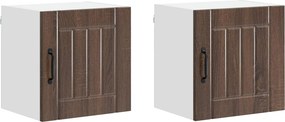vidaXL Konyhaszekrény 2 pcs Barna Tölgy 40 x 31 x 40 cm Faanyag
