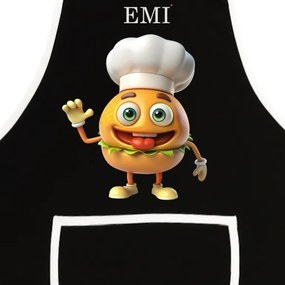 EMI Burger konyhai kötény, Fekete