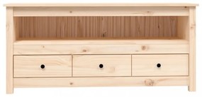 tömör fenyőfa TV-szekrény 114x35x52 cm