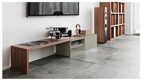 Move szürke variálható TV-állvány diófa furnérral - TemaHome