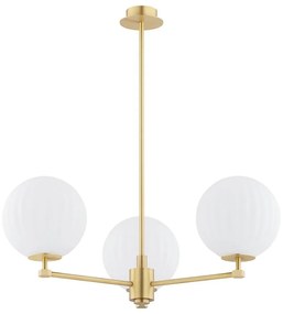 Argon 6307 - Csillár rúdon PALOMA 3xE14/7W/230V arany/fehér