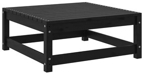 vidaXL fekete tömör fenyőfa kerti lábtartó 70 x 70 x 30 cm