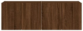 2 db barna tölgyszínű fali TV-szekrény LED-del 60x35x41 cm