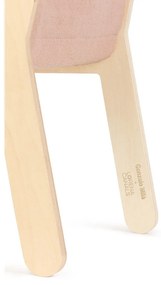 Világos rózsaszín-natúr színű gyerek szék Vintage Nude – Lorena Canals