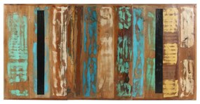 Tömör újrahasznosított fa étkezőasztal 160 x 80 x 76 cm