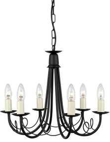 Elstead Lighting MINSTER MN6-BLACK Csillár 6x60W/E14