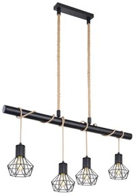 Globo 54017-4H - Csillár zsinóron PRISKA 4xE27/60W/230V