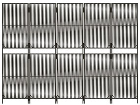 szürke 5-paneles polyrattan térelválasztó
