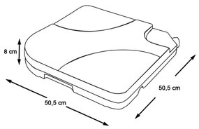 2 db tölthető napernyőtalp súly