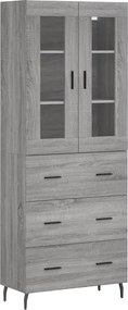vidaXL szürke sonoma szerelt fa magasszekrény 69,5 x 34 x 180 cm