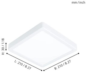 Eglo 99247 - LED mennyezeti lámpa FUEVA 5 LED/16,5W/230V