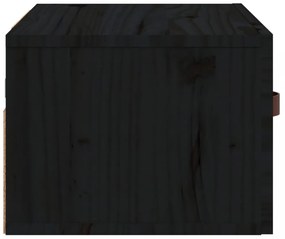 fekete falra szerelhető éjjeliszekrény 40 x 29,5 x 22 cm
