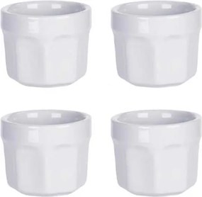 Porcelán Tálak Fehér Mártogatós Szószokhoz 4 Db-os Tál Szett