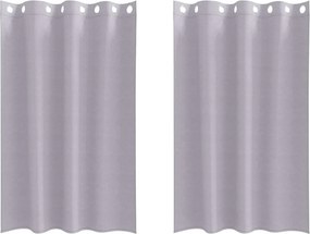 vidaXL Fekete Függöny Gyűrűkkel 2 pcs Fém Szürke 175 x 140 cm