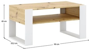 Dohányzóasztal Corosta 1 (artisan tölgy + fehér) . 1097157